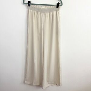 SOLAÍ The Label Cream Wide Leg Pull On Pants Size Medium